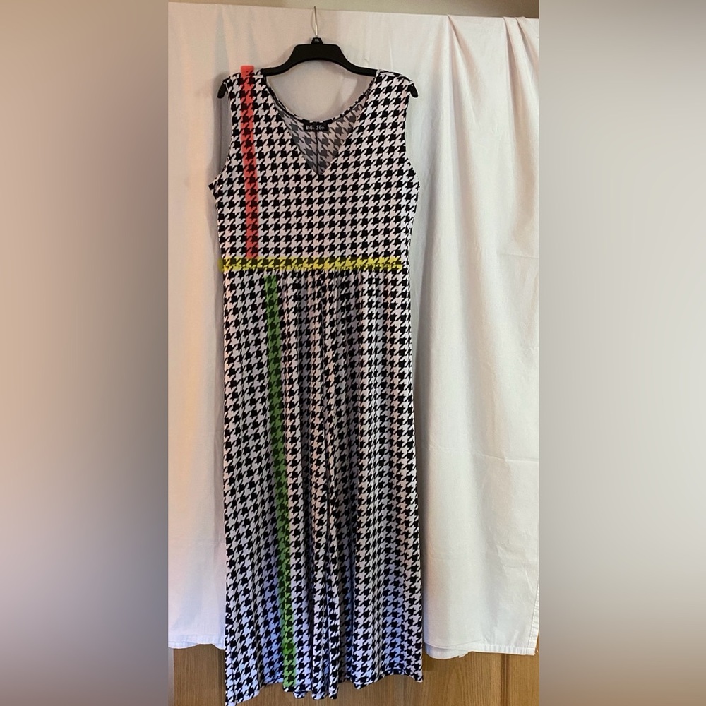 Houndstooth pattern jumpsuit - Picture 2 of 2